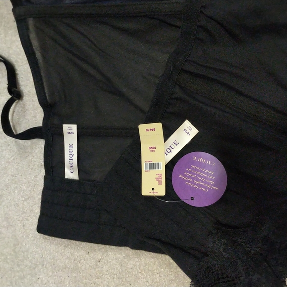 Cacique Satin & Lace Bustier / Corset & Garter Skirt Set Sz 18/20 - Picture 8 of 16
